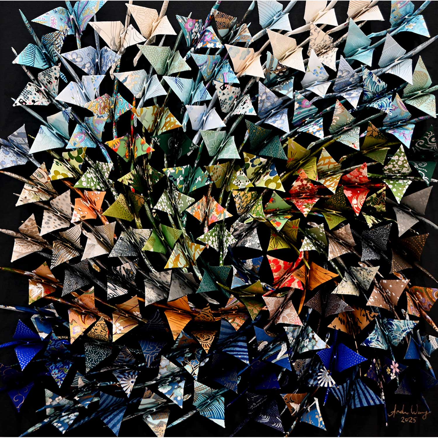 Lakeside Hues 16 x 16 - Petroff Gallery - Mixed Media