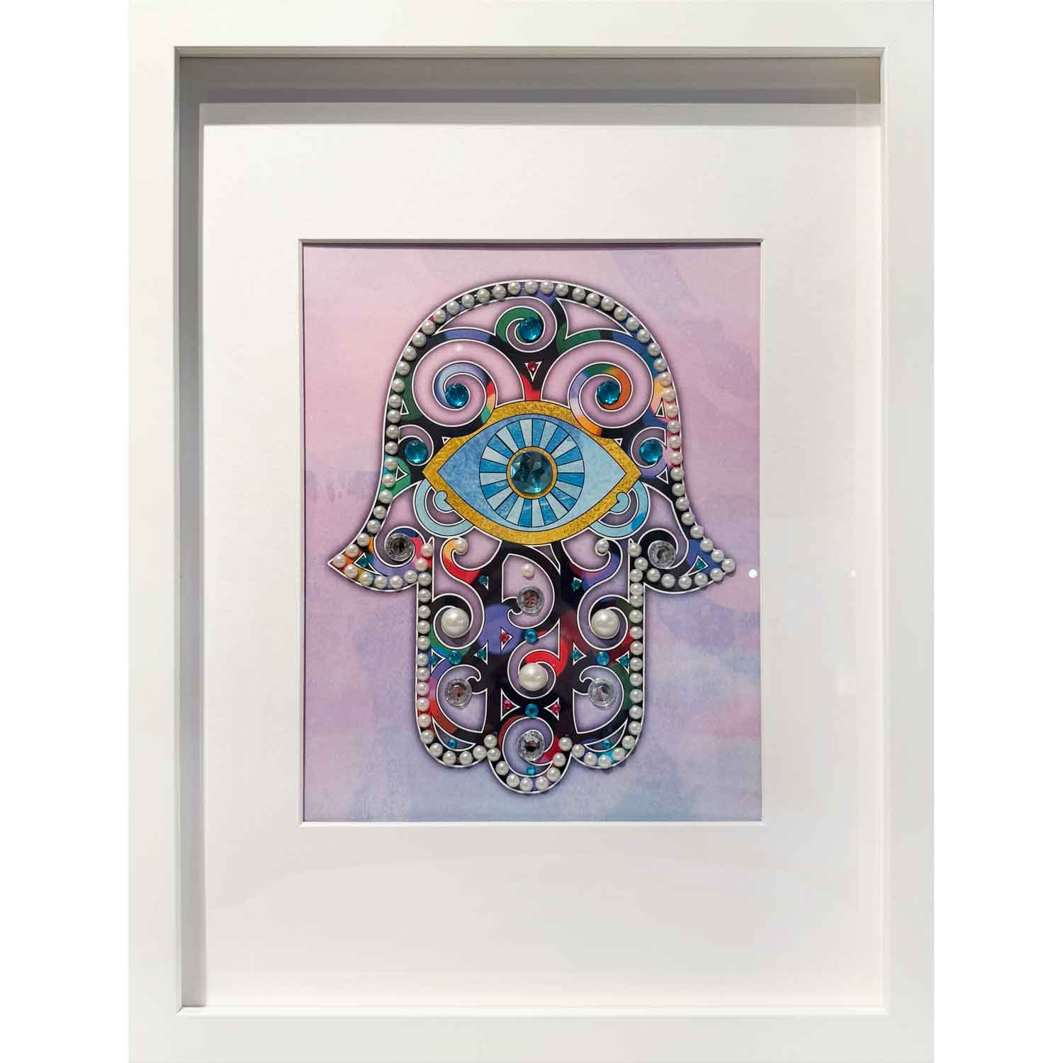 Large purple/pink Chamsa - Petroff Gallery