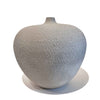 Large Round Grey Carved Vessel - Petroff Gallery - Ceramic Art