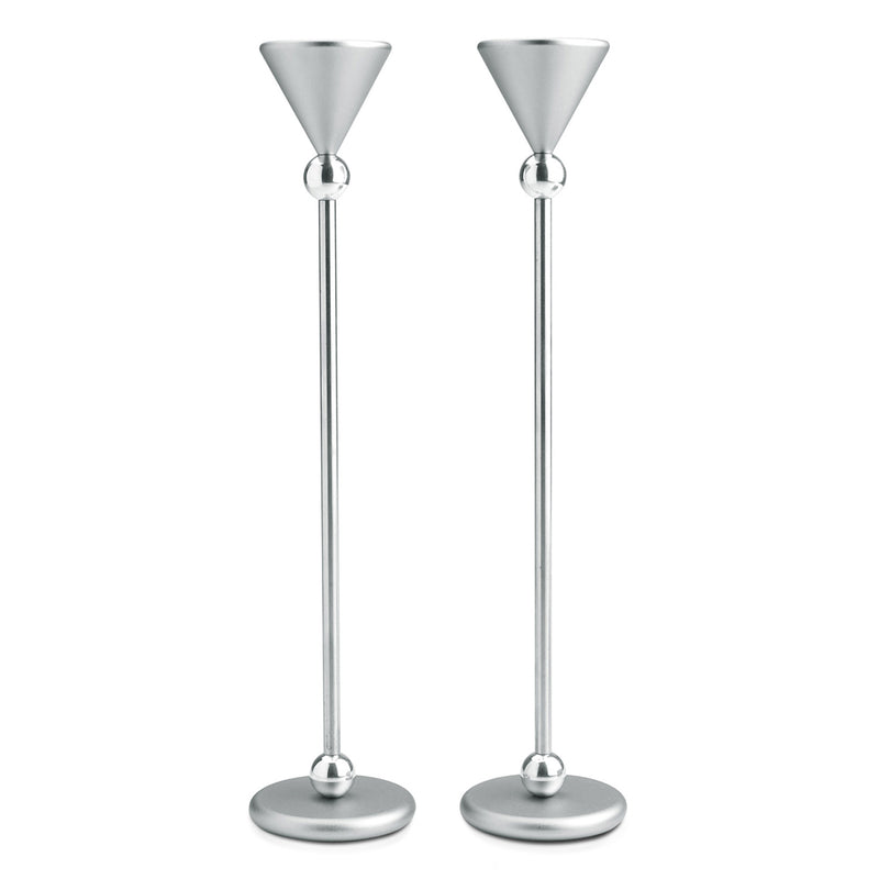 Large Candlesticks Silver - Petroff Gallery - Judaica