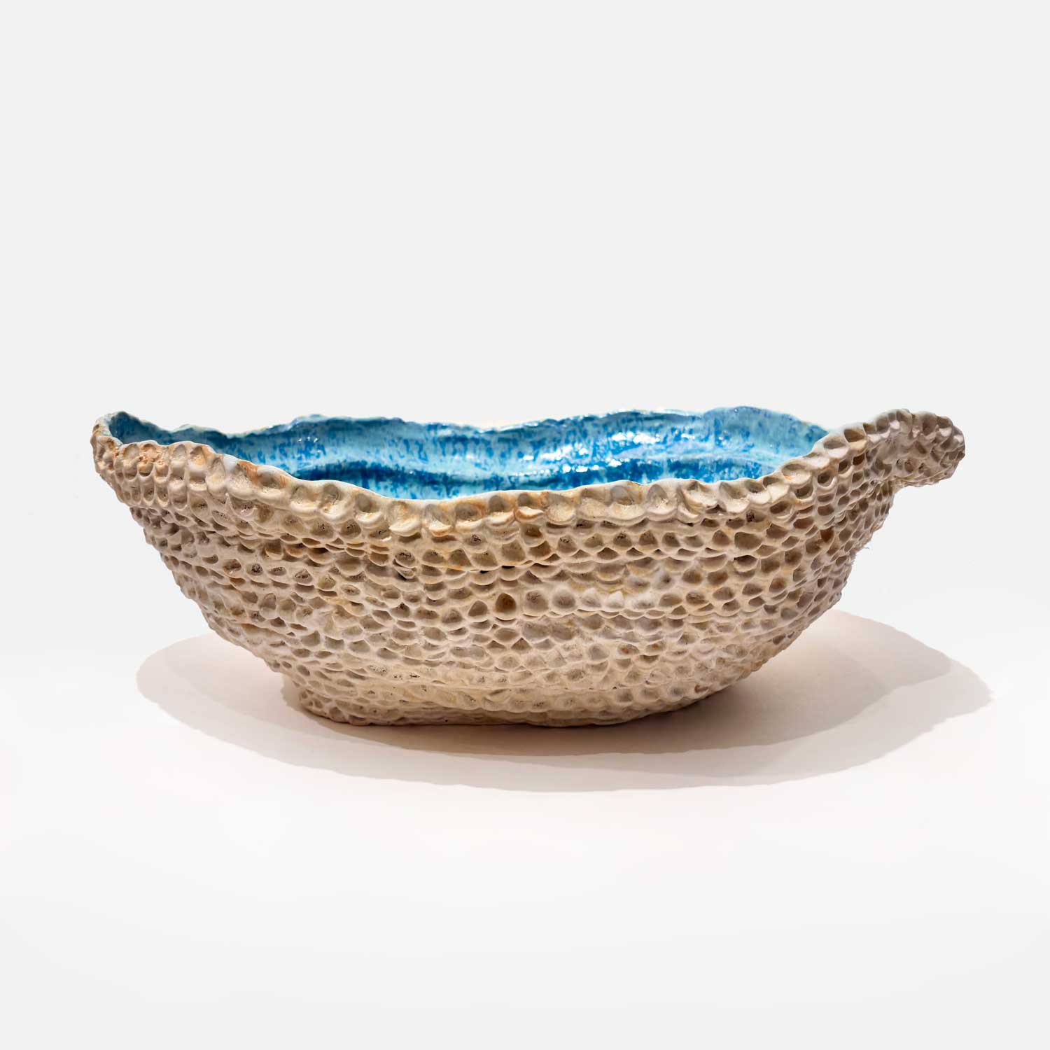 Large Turquoise Coil Bowl - Petroff Gallery - Ceramic Art