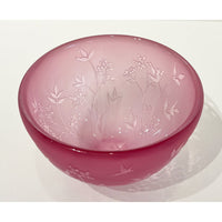 Large Bowl Dark Pink - Petroff Gallery - Glass Art