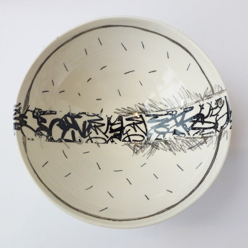 Large Graffiti Rice Bowl - Petroff Gallery