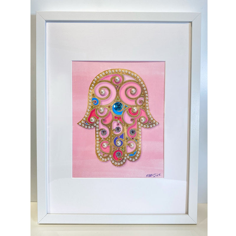 Large Pink Chamsa - Petroff Gallery -  - Rhonda Brewes - Large Pink Chamsa