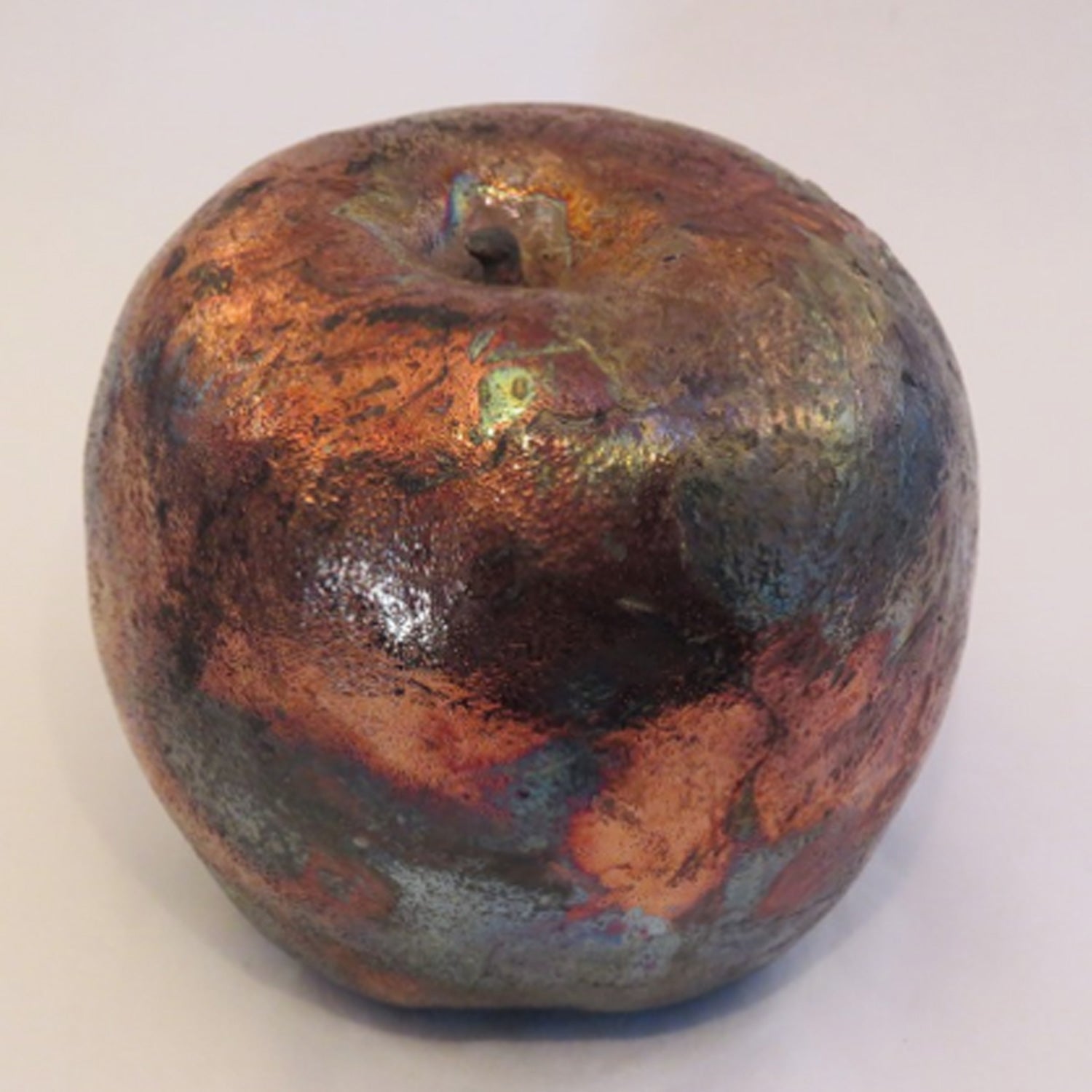 Large Raku Apple - Petroff Gallery -  - DORIS KUEHN LARGE CERAMIC APPLE