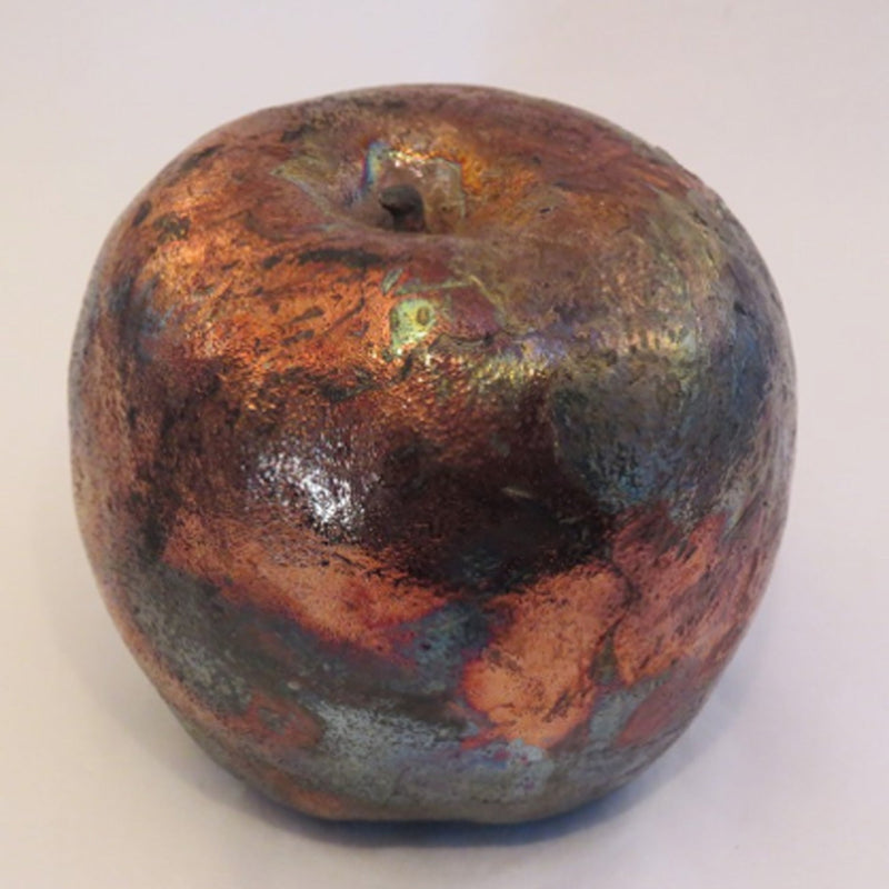 Large Raku Apple - Petroff Gallery -  - DORIS KUEHN LARGE CERAMIC APPLE