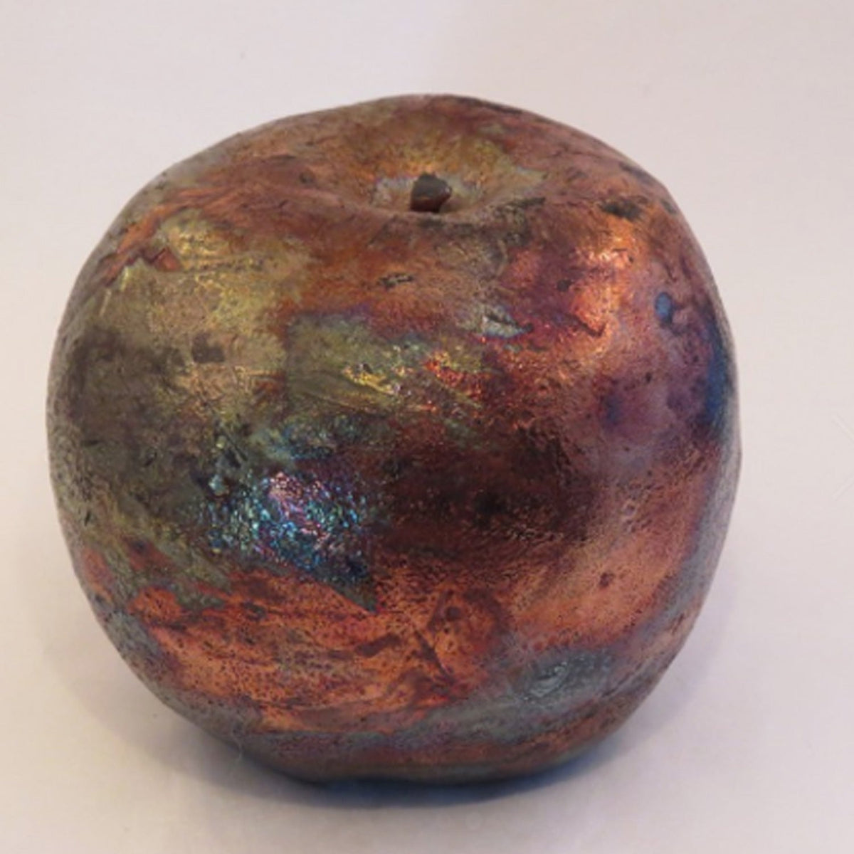 Large Raku Apple - Petroff Gallery -  - DORIS KUEHN LARGE CERAMIC APPLE