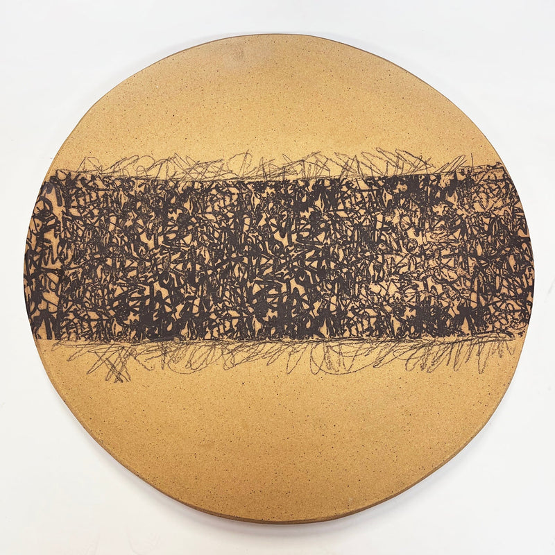 Large Raw Brown Platter - Petroff Gallery -  - Marla Buck - Large Raw Brown Platter
