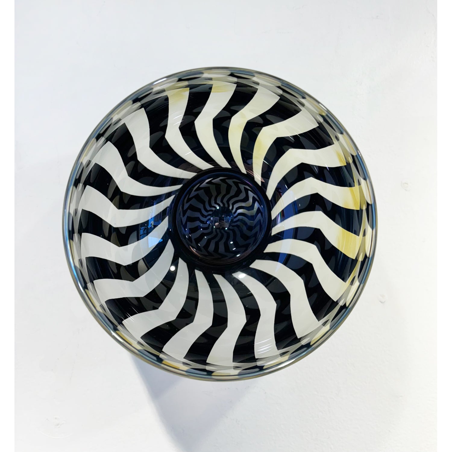 Large White/Yellow Wall Mounted Bowl - Petroff Gallery -  - Jared Last - Large White/Yellow Wall Mounted Bowl, 6" x 5.5" x 5.5"