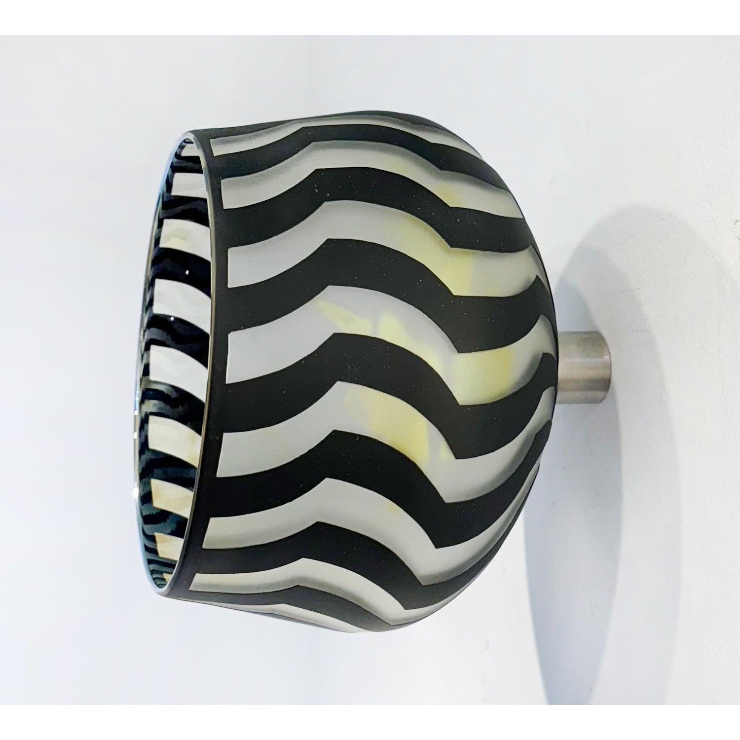 Large White/Yellow Wall Mounted Bowl - Petroff Gallery -  - Jared Last - Large White/Yellow Wall Mounted Bowl, 6" x 5.5" x 5.5"