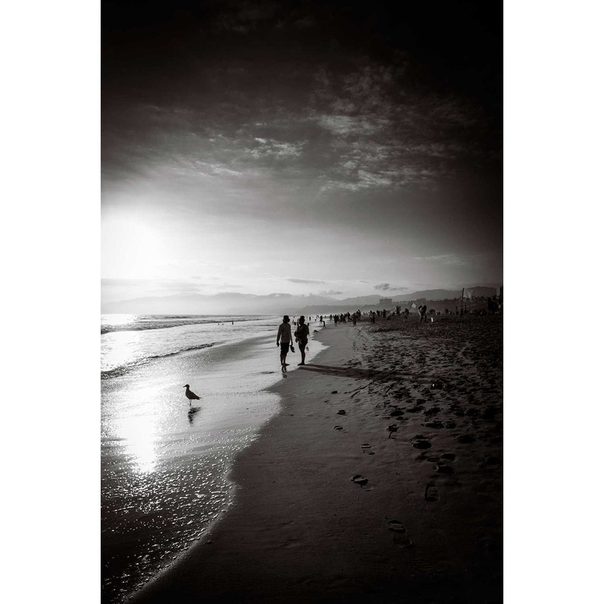 Edith Levy - Lost Light On Santa Monica Beach, 18" x 12"