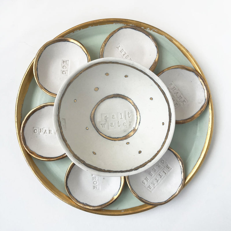 Light Green Seder Plate - Petroff Gallery -  - Marla Buck - Light Green Seder Plate