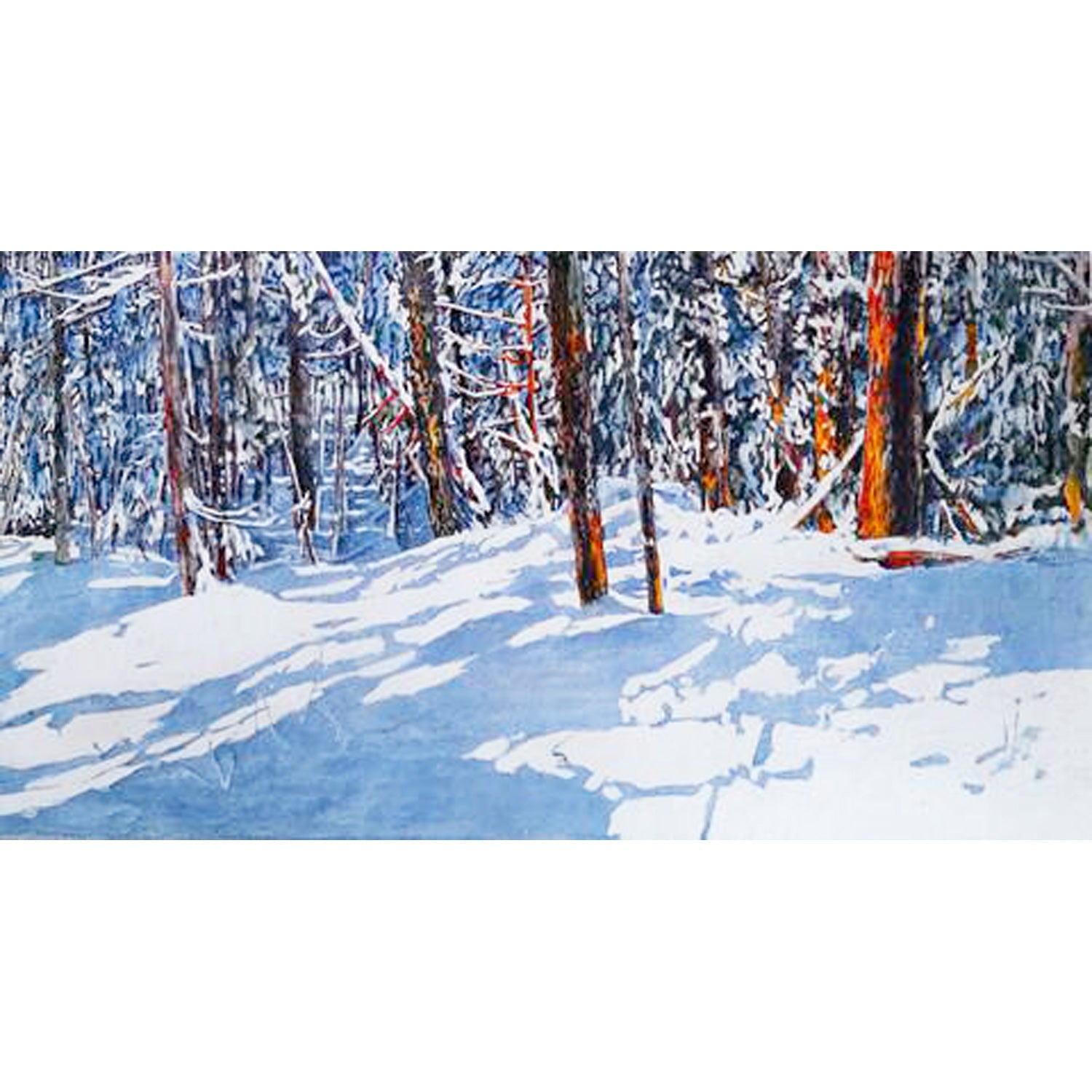 Light Streaming Through the Forest 30" x 60" - Petroff Gallery -  - Micheal Zarowsky - Light Streaming Through the Forest, 30" x 60"