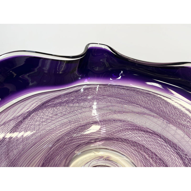 Lilac/Amethyst Cane Bowl - Petroff Gallery - Glass Art
