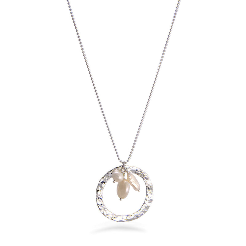 Long Circle Cluster Necklace - Petroff Gallery