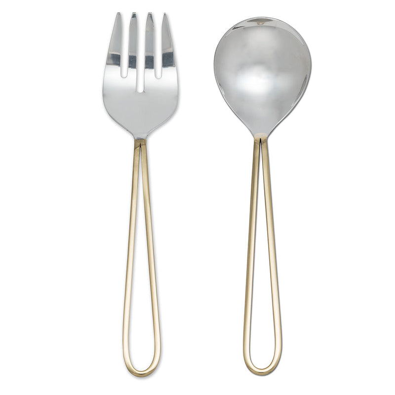 Loop Handle Salad Servers - Petroff Gallery - Tableware