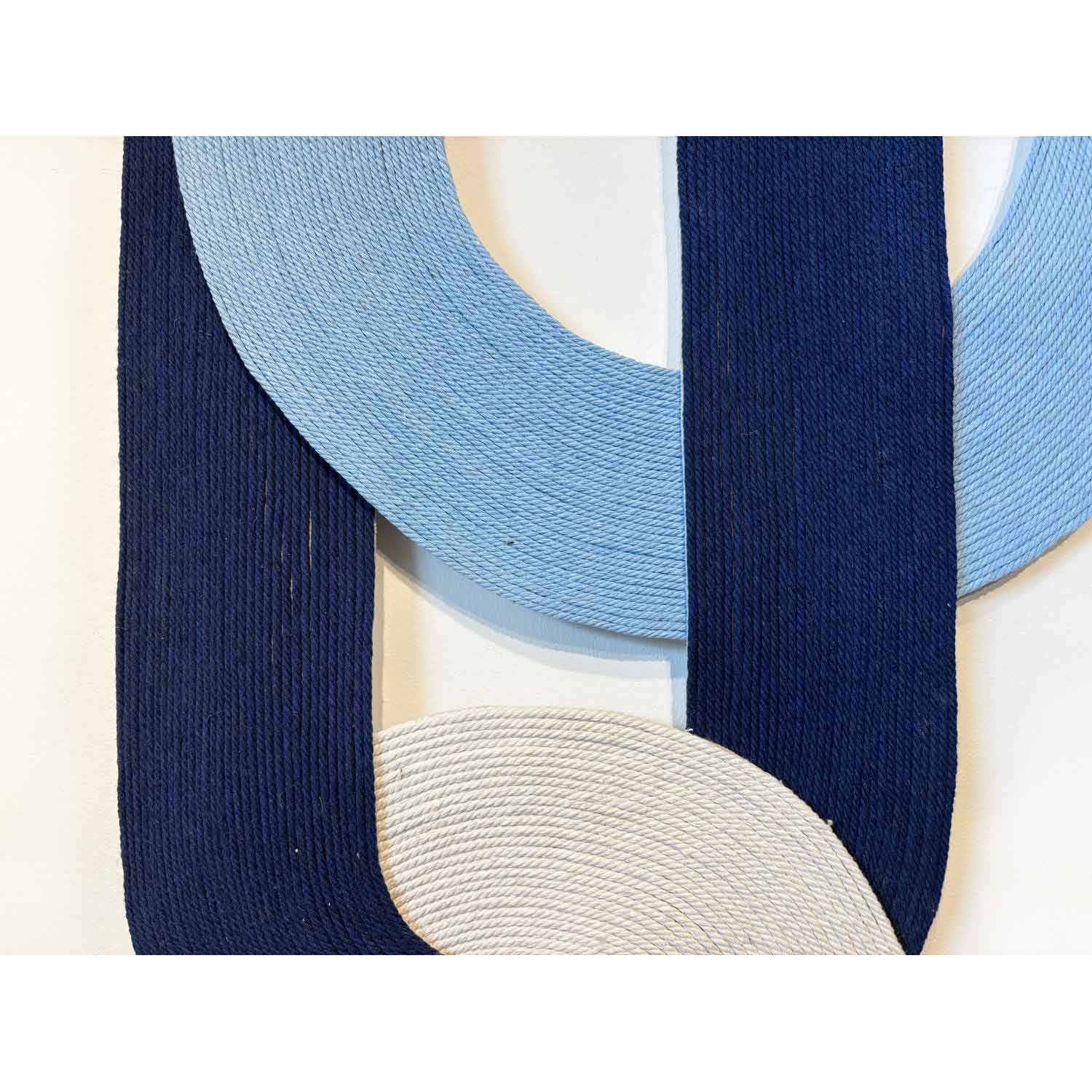 Loops Blues 38" x 24" - Petroff Gallery - Mixed Media Art