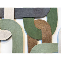 Loops Green 34" x 27" - Petroff Gallery - Mixed Media Art