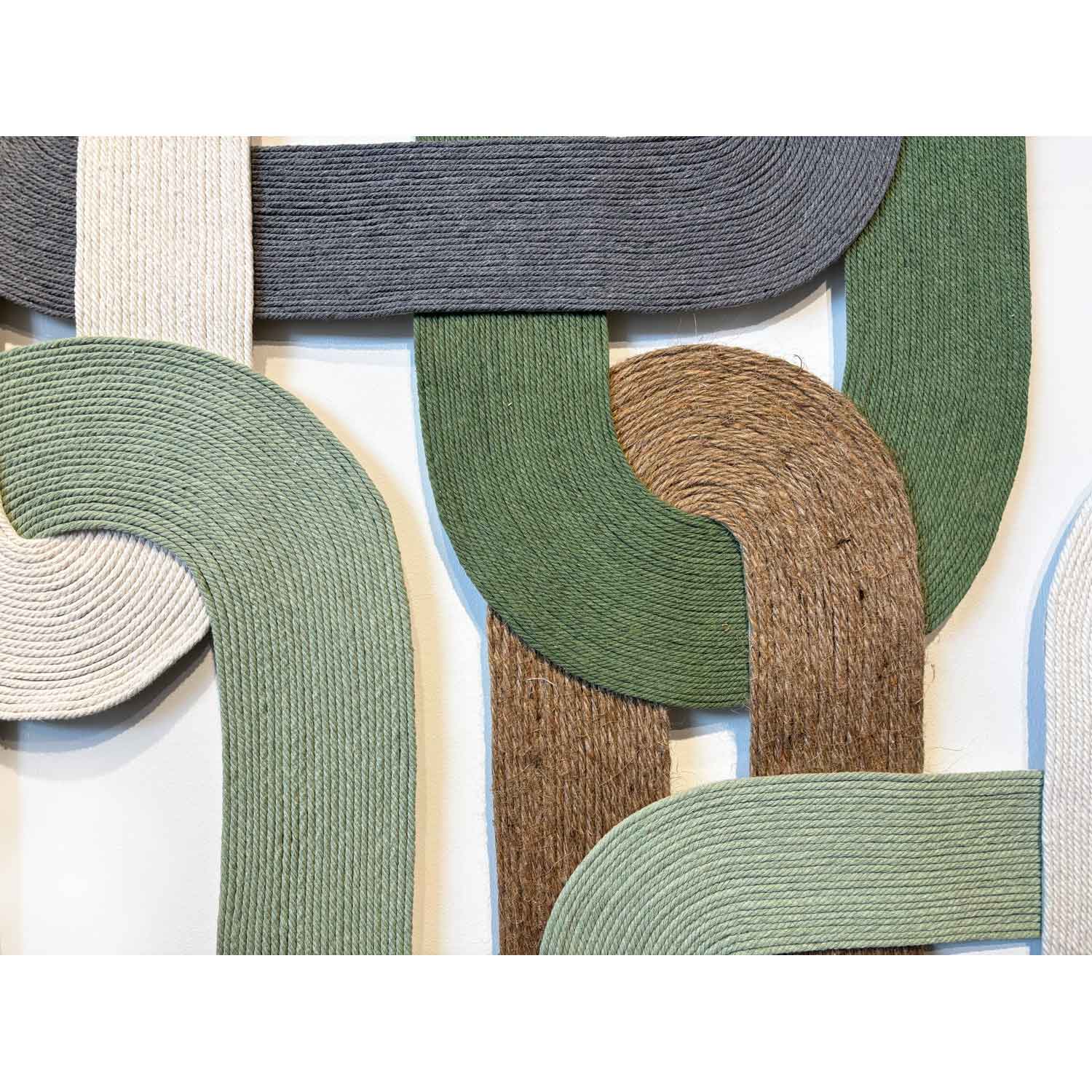 Loops Green 34" x 27" - Petroff Gallery - Mixed Media Art
