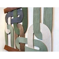 Loops Green 34" x 27" - Petroff Gallery - Mixed Media Art