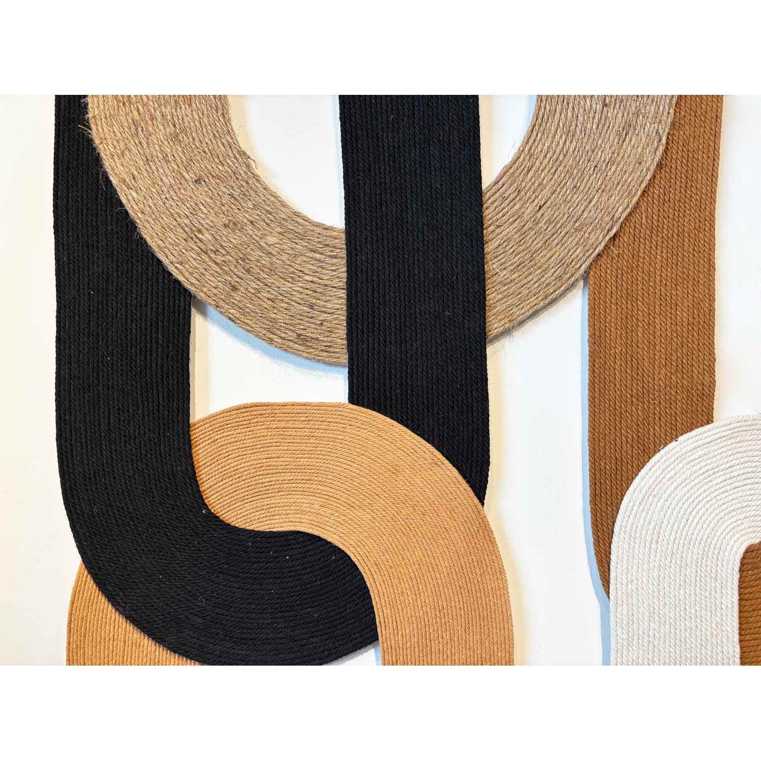 Loops Neutrals 38" x 24" - Petroff Gallery - Mixed Media Art