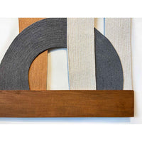 Loops Neutrals 38" x 24" - Petroff Gallery - Mixed Media Art