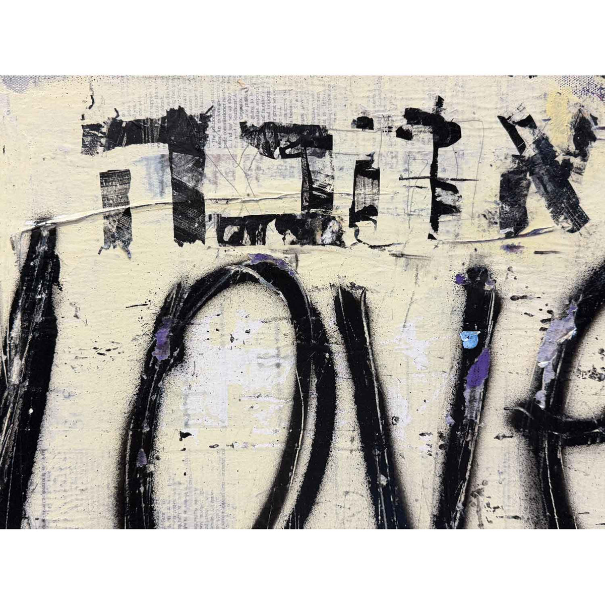 Love 36" x 24" Detail View - Petroff Gallery - Painting