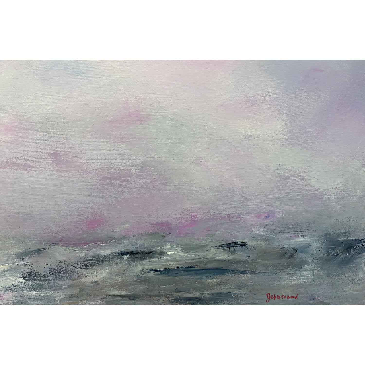 Lueur D'espoir 36" x 36" - Petroff Gallery - Painting - Close up1
