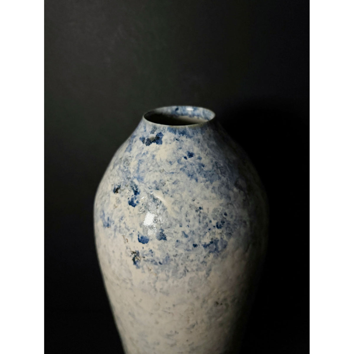 Blue Pearl Vase Top View - Petroff Gallery - Ceramic Art