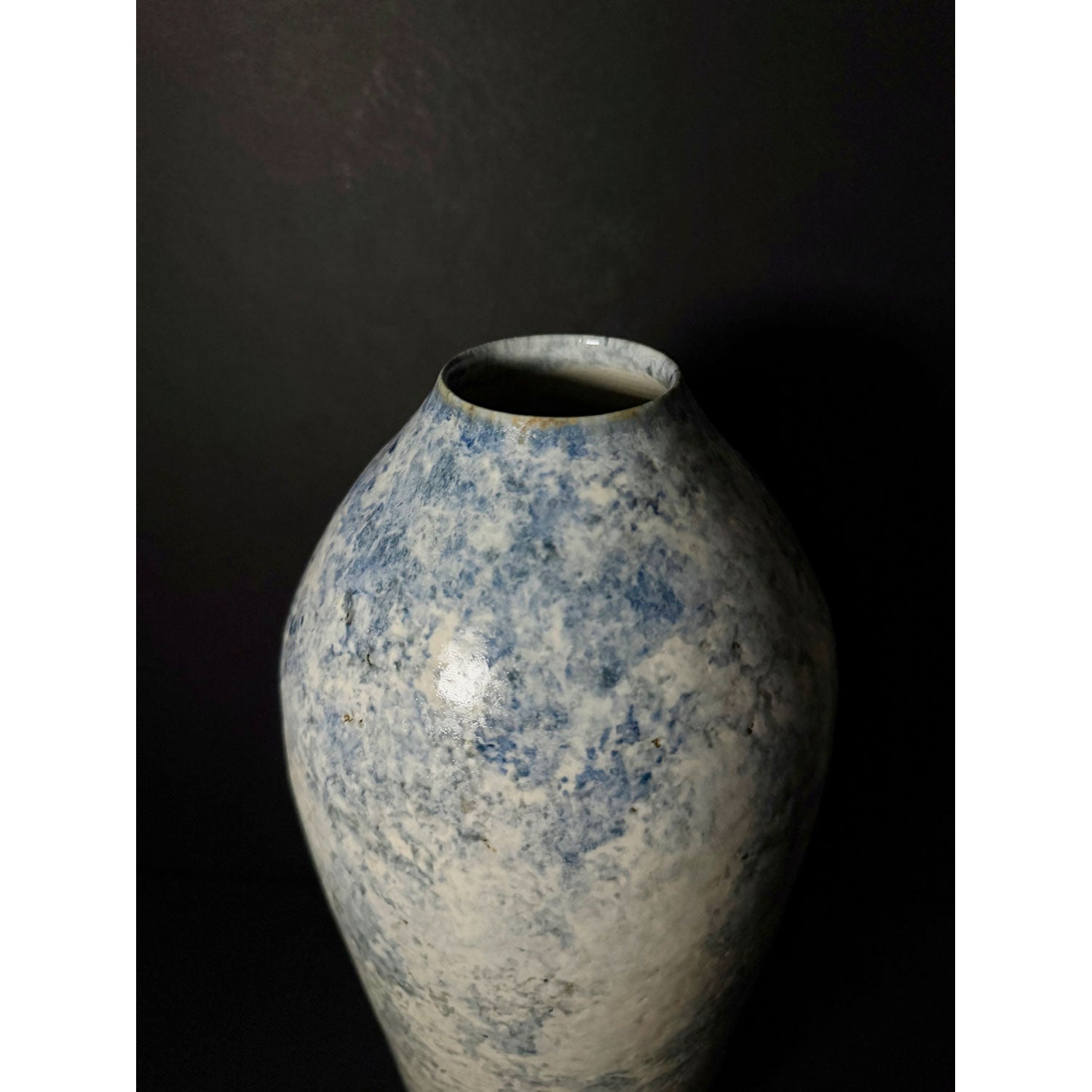 Blue Pearl Vase Detail View - Petroff Gallery - Ceramic Art