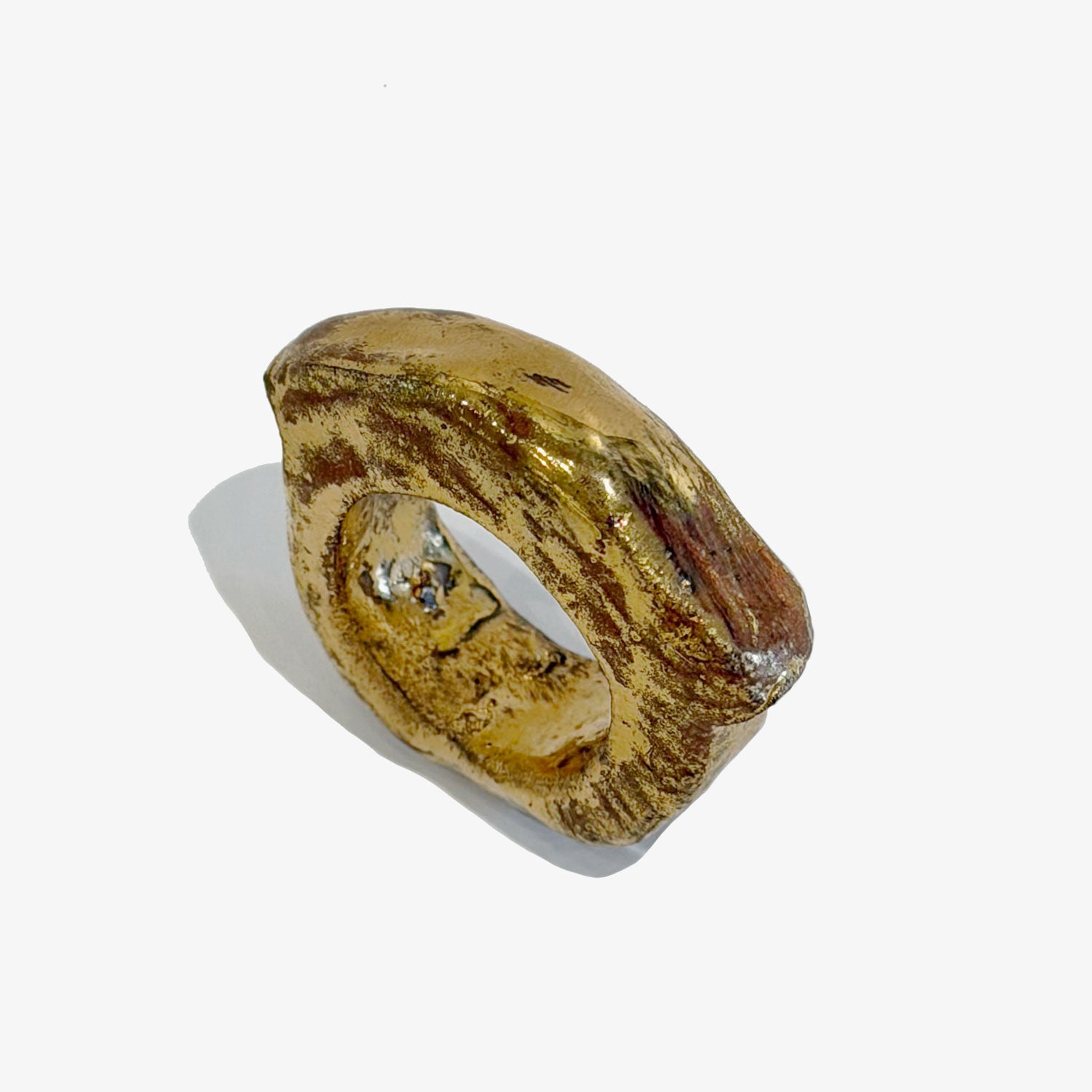 Organic Gold Ceramic Ring - Petroff Gallery - Ceramic Art