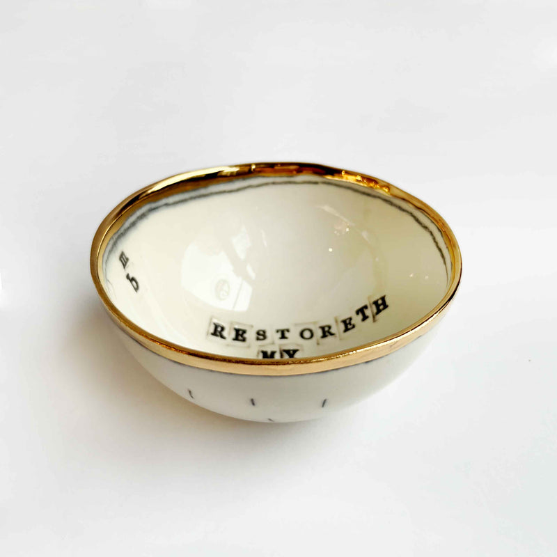 Restoreth My Soul Baby Bowl 1 - Petroff Gallery - Ceramic Art