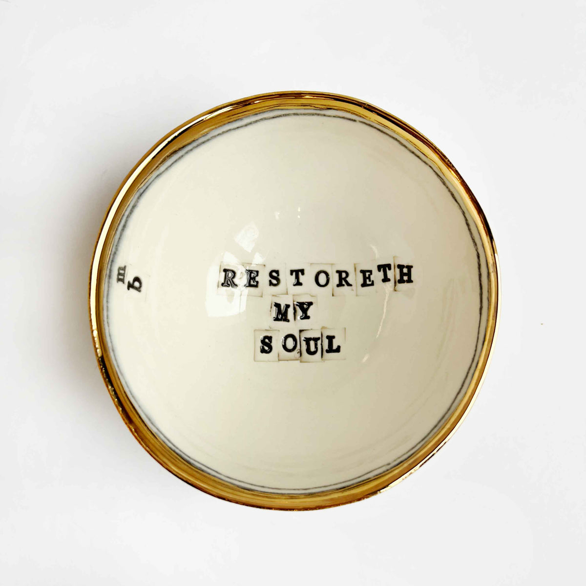 Restoreth My Soul Baby Bowl 1 - Petroff Gallery - Ceramic Art