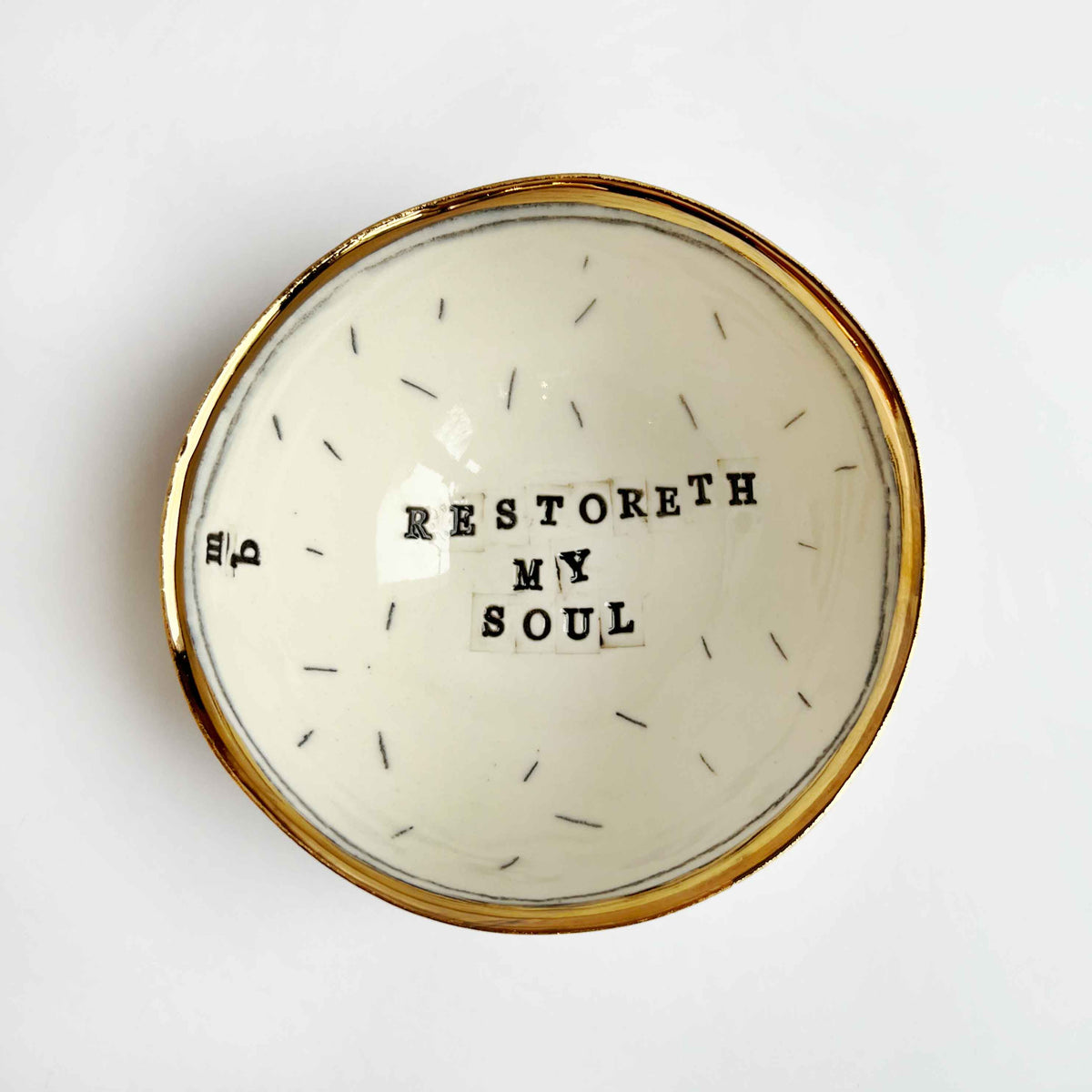 Restoreth My Soul Baby Bowl 2 - Petroff Gallery - Ceramic Art