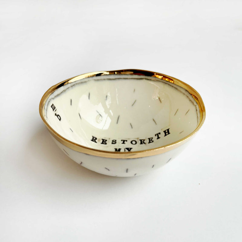 Restoreth My Soul Baby Bowl 2 - Petroff Gallery - Ceramic Art