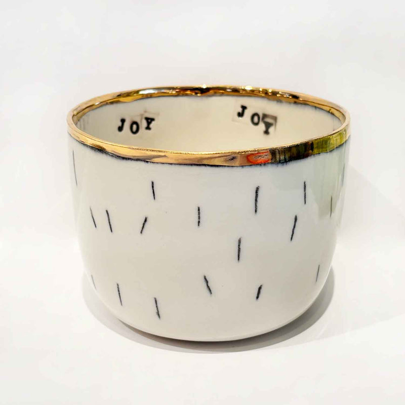 Tall Bowl No Oy Just Joy 1 - Petroff Gallery - Ceramic Art