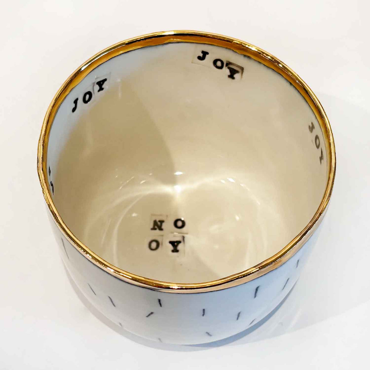Tall Bowl No Oy Just Joy 1 - Petroff Gallery - Ceramic Art