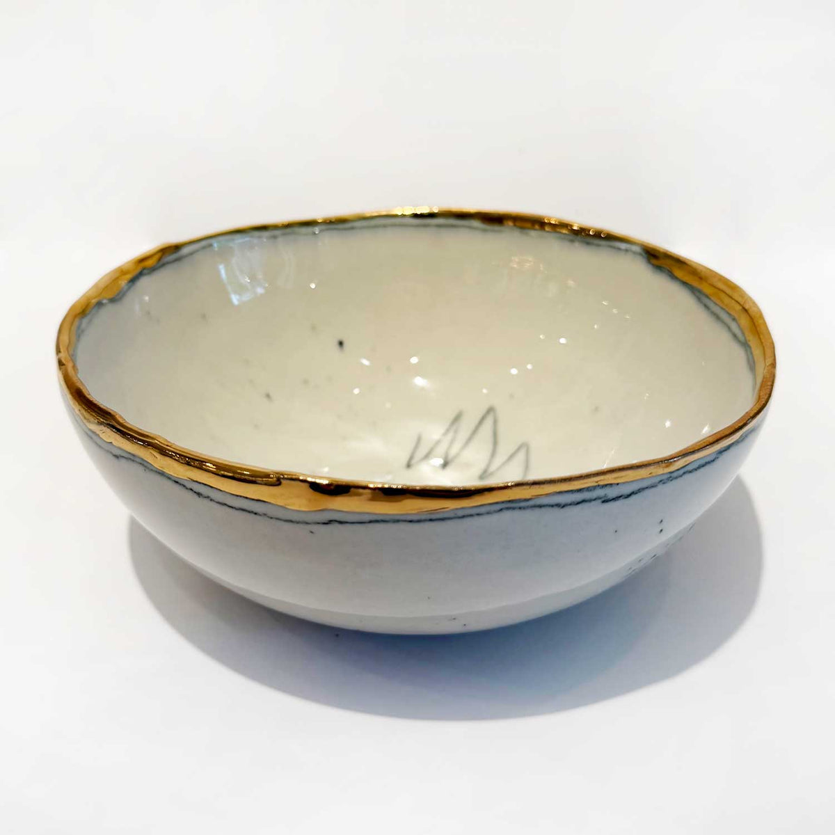 Large Bowl Ahava Side View - Petroff Gallery - Ceramic Art