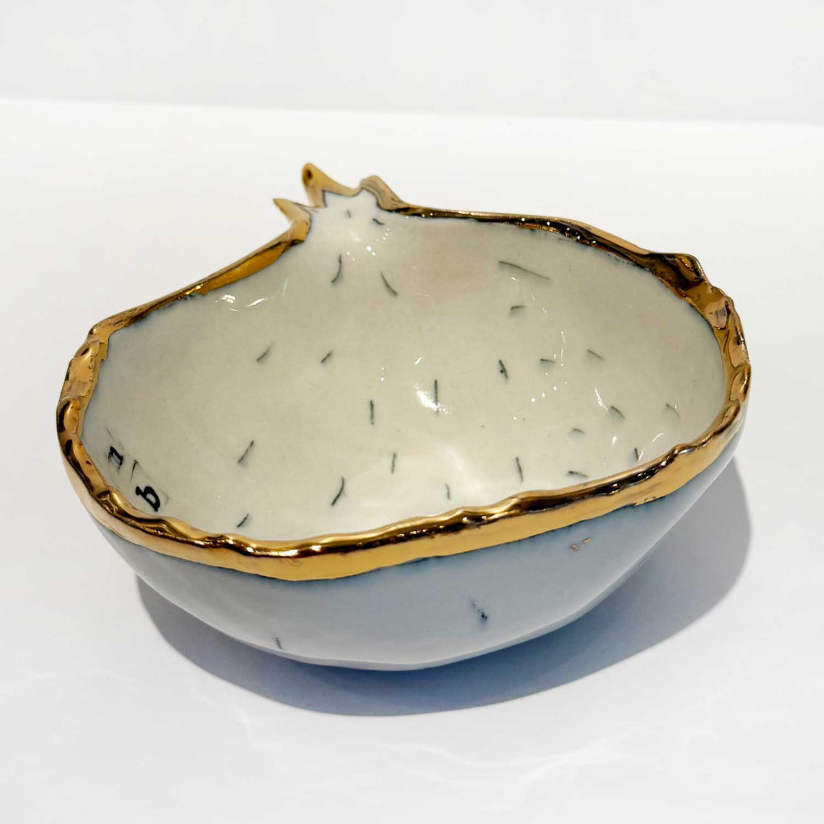 Pomegranate Bowl Blessed side view - Petroff Gallery - Ceramic Art