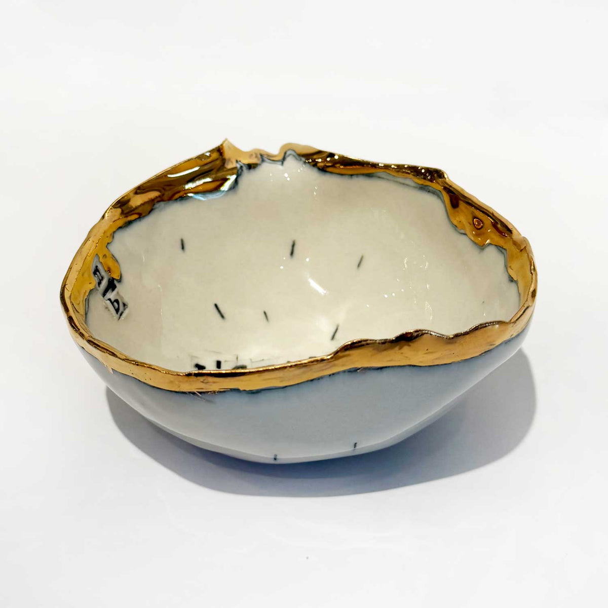 Pomegranate Bowl L'Chaim side view - Petroff Gallery - Ceramic Art