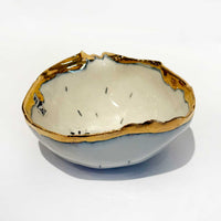 Pomegranate Bowl L'Chaim side view - Petroff Gallery - Ceramic Art