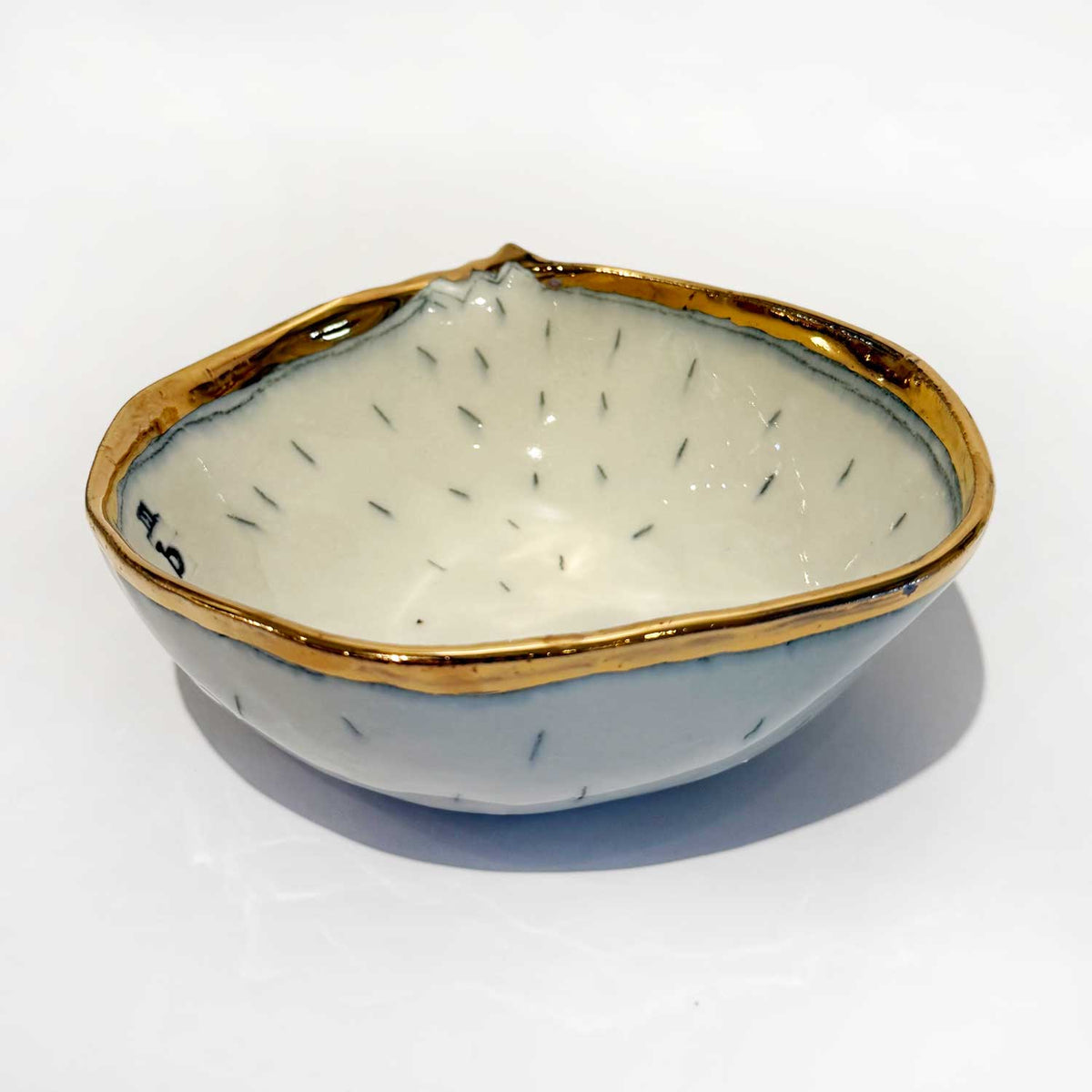 Pomegranate Bowl Shalom side view - Petroff Gallery - Ceramic Art