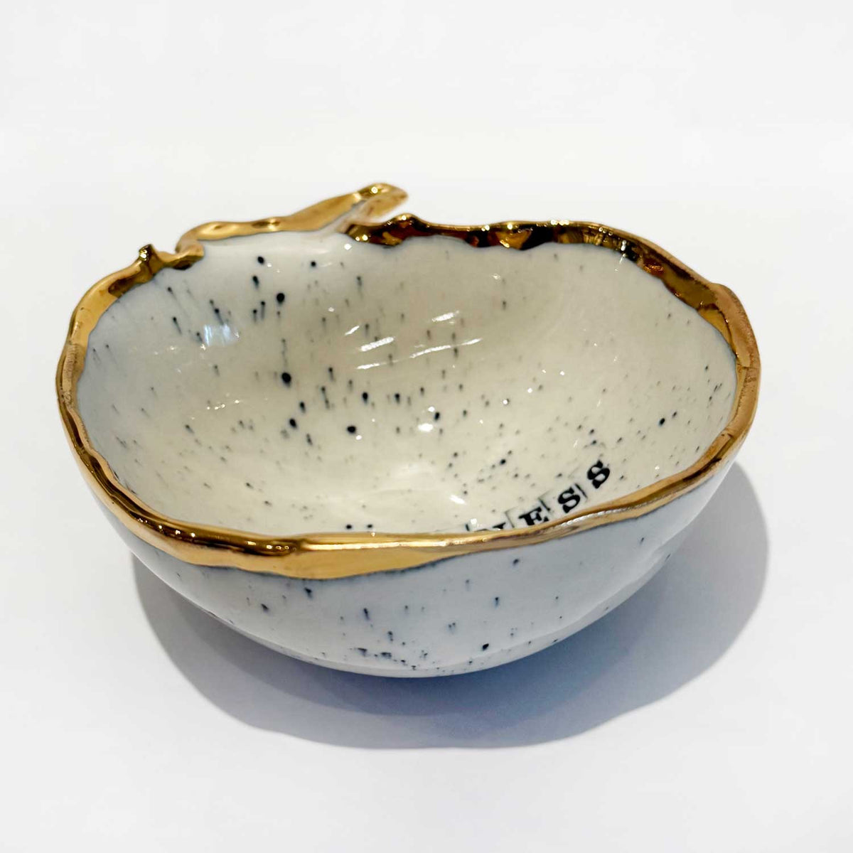 Organic Apple Bowl Sweetness Side View - Petroff Gallery - Ceramic Art
