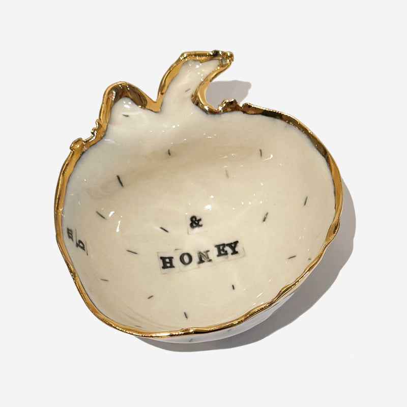 Organic Apple Bowl & Honey - Petroff Gallery - Ceramic Art