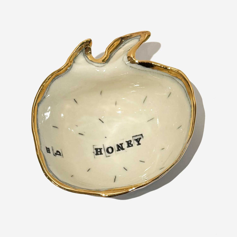 Organic Apple Bowl Honey - Petroff Gallery - Ceramic Art