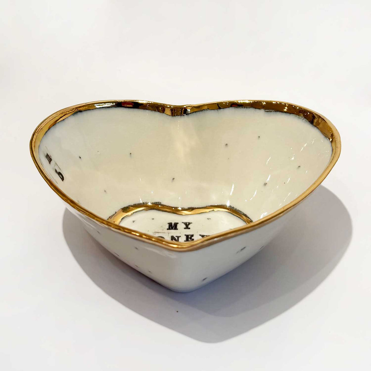 Heart Bowl My Honey detail - Petroff Gallery - Ceramic Art