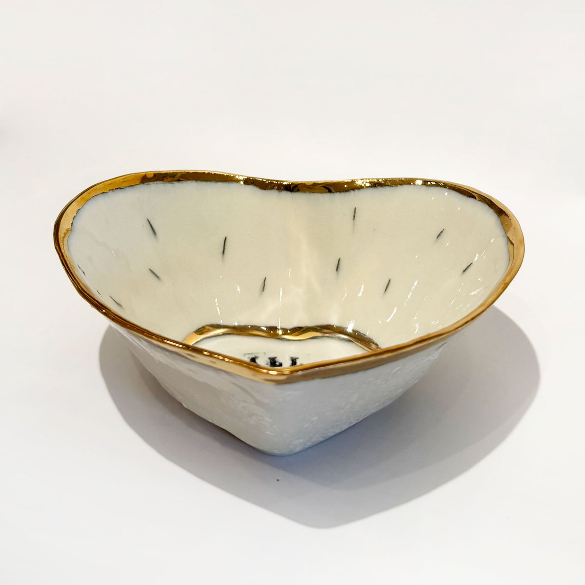 Heart Bowl All Ways side view - Petroff Gallery - Ceramic Art