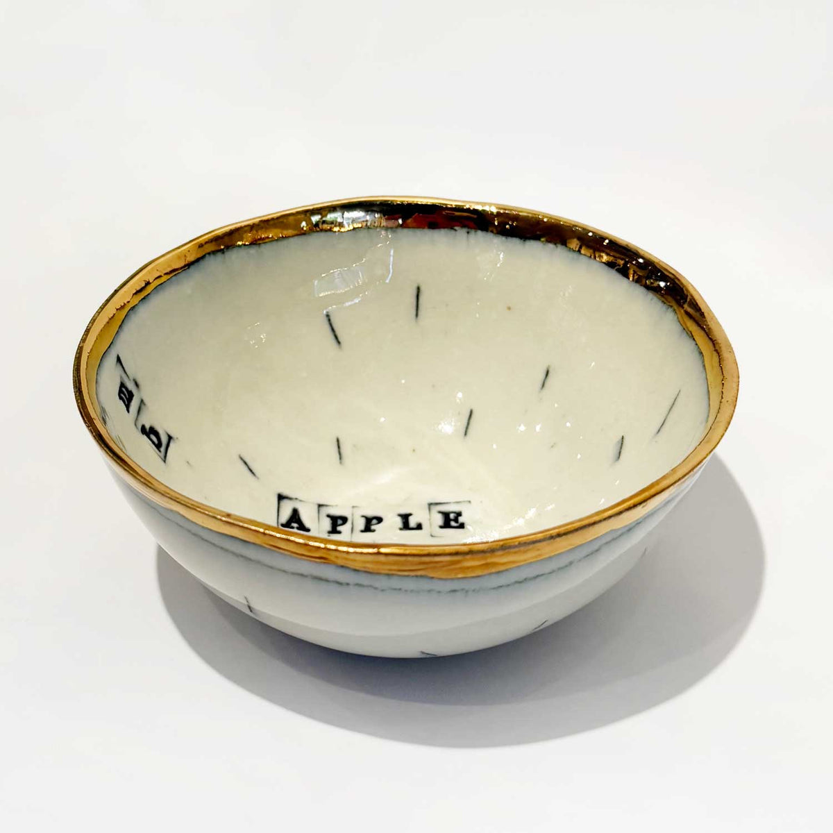Baby Bowl Apple of My Eye 2 side view - Petroff Gallery - Ceramic Art