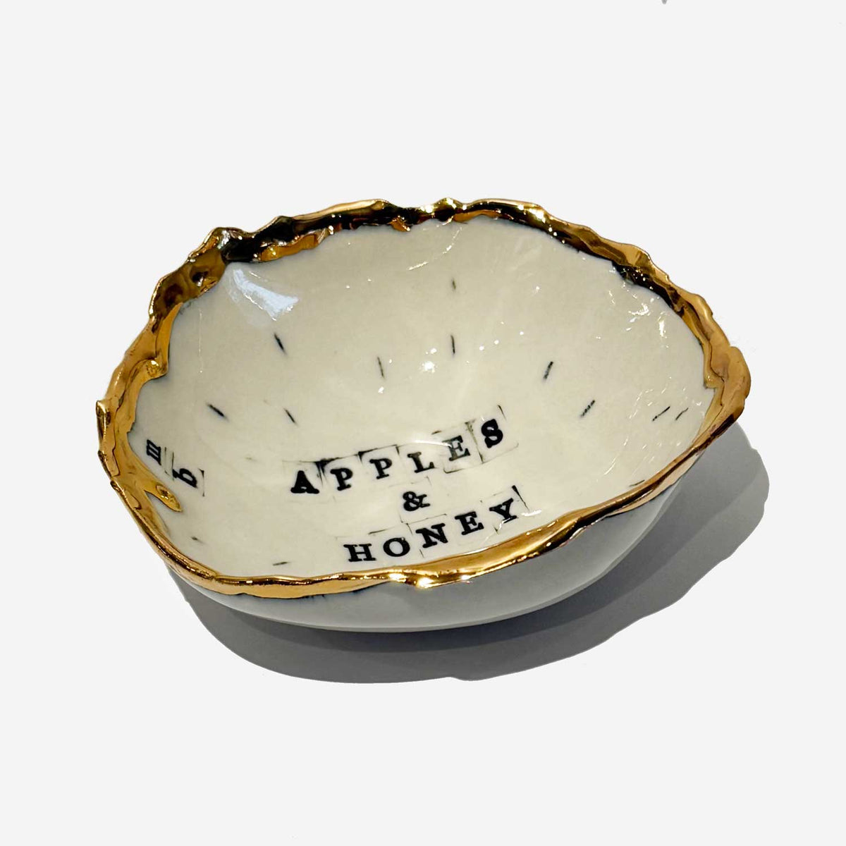 Baby Bowl Apples & Honey side view - Petroff Gallery - Ceramic Art