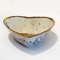 Heart Bowl Sweet Life Side View - Petroff Gallery - Ceramic Art